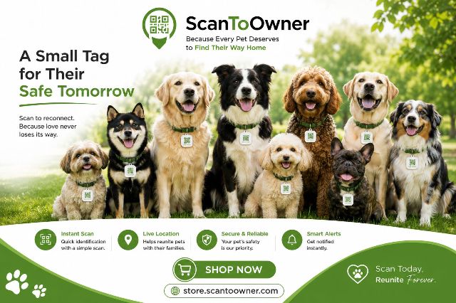 Featured ScanToOwner Pet QR Tag – Coming Soon