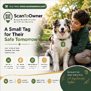 Featured ScanToOwner Pet QR Tag – Coming Soon