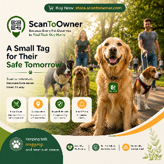 Featured ScanToOwner Pet QR Tag – Coming Soon